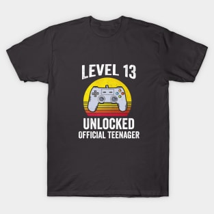 Level 13 Unlocked Official Teenager 13th Birthday T-Shirt